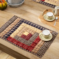 August Grove Lorena Log Cabin Block Quilted Placemat ATGR8496